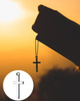 50 Pieces Cross Pendant Silver Pendant Antique Mini Cross Charm Alloy Necklace Charms Hanging Tiny Charms with 50 Pieces Chain for Jewelry Making Christmas Crafts DIY Key Chain Necklace Bracelet