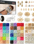10100+ Pcs Clay Beads Bracelet Making Kit - Heishi Beads for Jewelry Making Kit - Polymer Clay Beads Bracelet Making Kit