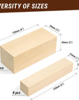 BW10 Large Basswood Carving Blocks Set Bass Wood for Wood Carving Unfinished Wood Blocks - Whittling Wood Soft Carving Wood Blocks for Carving Wooden Block Set Block of Wood for Crafts