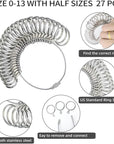 Ring Sizer, 3Pcs Reusable Ring Sizer Measuring Tool, USA Ring Measurer and Ring Sizer, Ring Sizing Kit for Jewelry Making, Suitable for Women and Man
