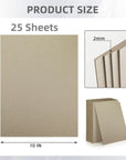 25 Sheets 12.5X10" Book Board for Book Binding Thick Grey Chipboard Card Board Sheets 2 Mm 80 PT for Bookbinding,Box Making. Supporting Back Board Sheet