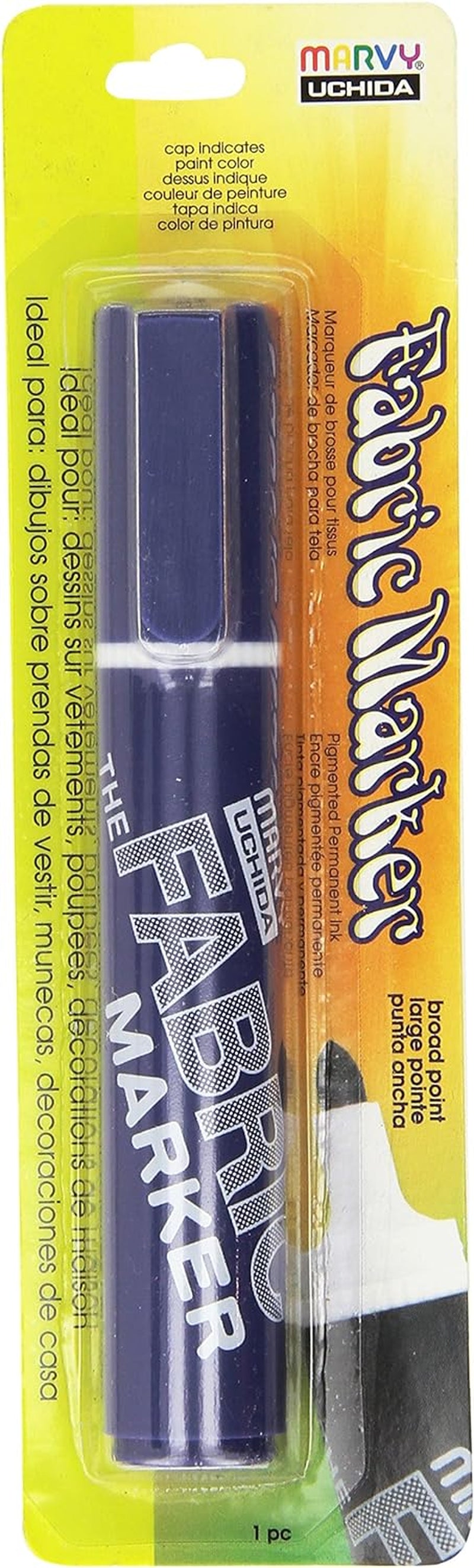 Marvy Broad Point Fabric Marker Art Supplies, Navy