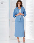 Easy-To-Sew 4552 plus Size Skirt, Pants, Dress, and Scarf Sewing Pattern for Women by Karen Z, Sizes BB (20W-28W)