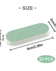 20 PCS 2.4" X 0.78" Rectangle Plastic Silver Polishing Stick Double-Sided Cleaning Buffing Bars for Jewelry