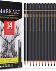 Professional Drawing Sketching Pencil Set - 14 Pieces,Graphite,(12B - 4H), Ideal for Drawing Art, Sketching, Shading, Artist Pencils for Beginners & Pro Artists