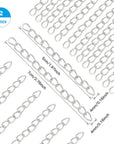100Pcs Necklace Chain Extender for Jewelry Making,Stainless Steel Bracelets Extender Bracelet Chain Extender Chain Extension Tails for Necklaces Bracelet,Anklets,Jewelry Making Supplies(Silver)