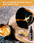 Kintsugi Repair Kit Gold, Kintsugi Kit Can Connect Broken Ceramic Pieces, Repair Significant Pottery with Ceramic Repair Kit, Kintsugi Repair Kit Is a Gift Set Suitable for Beginners.
