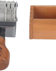 Wooden Handle & Base Roller Date Stamp, Rubber Stamp for DIY Craft Card Making Planner Scrapbooking