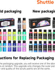 Color Change Acrylic Paint Set, 16 Colors Chameleon Colors Acrylic Paint in Bottles (60Ml/2Oz), Non-Toxic for Artists, Beginners and Kids on Rocks, Crafts, Canvas, Wood, Fabric, Ceramic