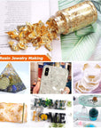 Gilding Flakes Set,Gold Foil Flakes for Resin,3 Bottles Metallic Foil Flakes for Resin Jewelry Making,Nails,Painting Art,Crafts and Slime(Gold, Silver, Copper Colors)