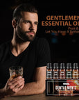 Fragrance Oil Gentlemen'S Set, Scented Oil for Candle Scents for Candle Making, Soap Making Scents, Diffuser Oils Scents | Leather, Sweet Tobacco, Teakwood, Bay Rum, Cedar, Sandalwood (6*10ML)