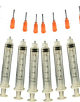 ® Glue Applicator Syringe for Flatback Rhinestones & Hobby Crafts, 5 Ml with 15 Gauge Orange Precision Tip - Value Pack of 10
