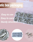 354 Sets Punk Spikes and Studs Kit,8 Sizes Cone Spikes,Metal Tree Spikes Studs for Leathercraft and Punk Style Clothing Accessories DIY Craft Decoration