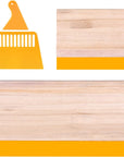 4 Pieces 4 Sizes Screen Printing Supplies, 2 Sizes 75 Durometer Screen Printing Squeegee, 2 Sizes Plastic Ink Scraper for Screen Printing