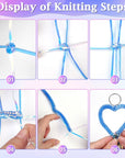 Lanyard String Kit, Boondoggle String with 25 Rolls Plastic Lacing Cord and 50Pcs Keychain Lanyard Accessories, Gimp String Lanyard Weaving Kit for Keychain Crafts, Bracelet and Lanyards