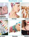 240 Pieces Keychain Tassels Bulk Leather Tassel Pendants Colorful Tassel for Keychain, Craft and DIY Projects, 60 Colors (Gold and Silver Cap)
