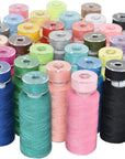72Pcs 36 Colors Sewing Thread Set with Matching Prewound Bobbin Threads with Case, 550 Yards per Polyester Thread, Popular Colors Sewing Threads for Hand & Machine Sewing