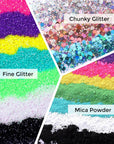 Car Freshies Supplies Starter Crafting Kit,Diy Freshie Making Kit with 1LB Unscented Aroma Beads,4 Oz Fragrance Oil,Freshies Silicone Molds,Acrylic Paint,Mica Powder,Glitter(Make 6 Freshie)