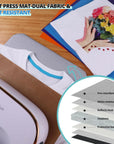 Auto Heat Press Accessories - 52 Pcs Heat Press Supplies for Auto Heat Press Machine, All-In-One Heat Press Starter Kit for Cricut Easy Press, Include Heat Transfer Material & Tools