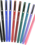 Lepen Porous Point Pen, 10 Count (Pack of 1), Black, Blue, Red, Green, Pink, Lavender, Burgundy