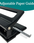 Heavy Duty 3 Hole Punch Heavy Duty Adjustable 3 Hole Punch 30 Sheet Capacity Hole Puncher Black Metal Hole Puncher 3 Ring