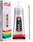110 Ml B7000 Adhesive Rhinestones Glue for Crafts, B7000 Glue Clear Glue with Glue Spreaders and Dotting Pen Tool, Multipurpose Jewlery Glue for Fabric DIY Craft Makeup Shoes Jewelry Making Nail Art