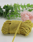 U Pick 10Yds 5Mm Decorative Twisted Satin Polyester Twine Cord Rope String Thread Shiny Cord Choker Thread (07:Yellow)