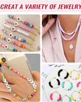 20,000 Pcs Clay Beads Bracelet Making Kit, 160 Colors Polymer Beads Spacer Heishi Beads, Jewelry Kit with Charms Elastic Strings, DIY Crafts Gift