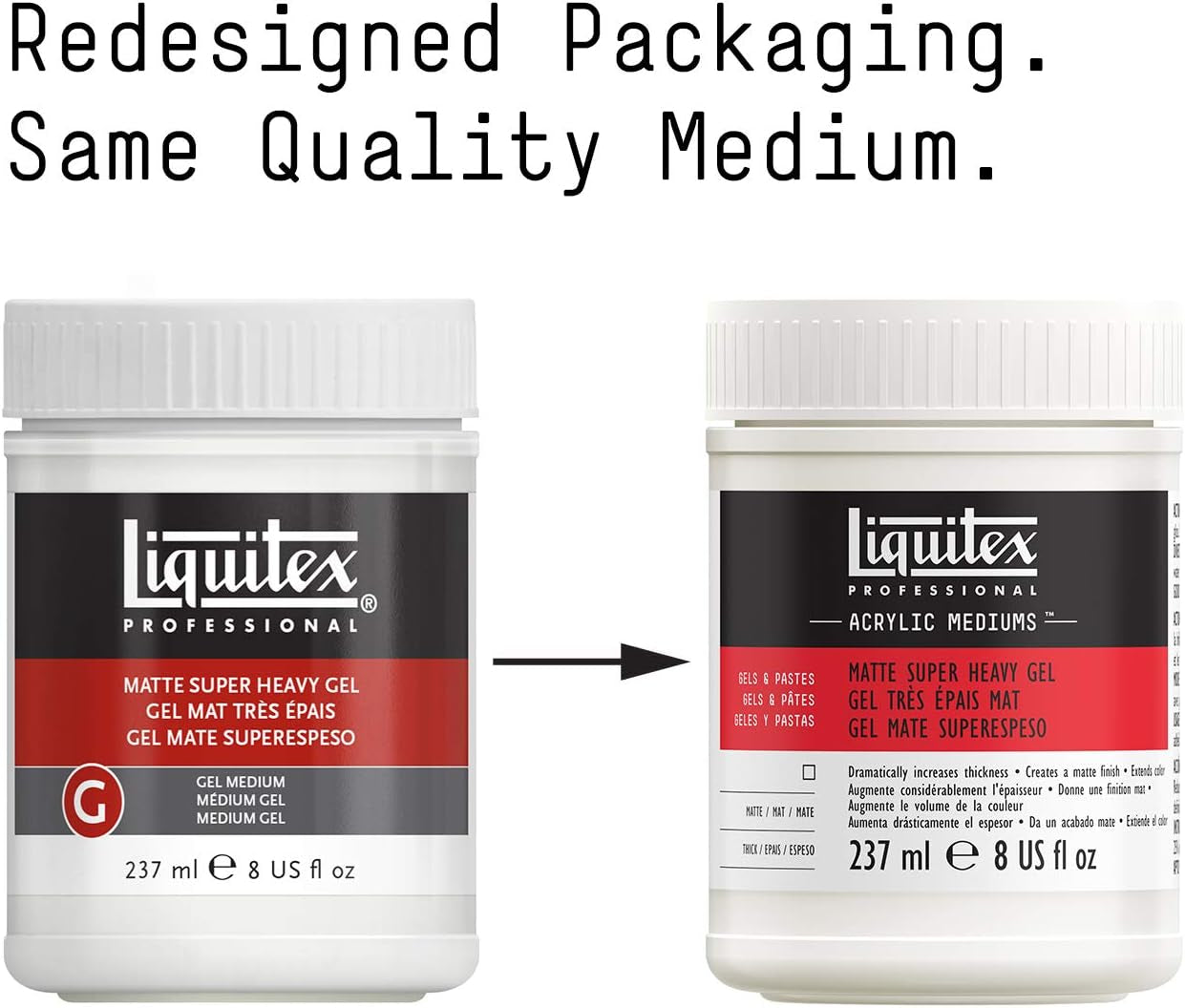 Professional Matte Super Heavy Gel Medium, 237Ml (8-Oz)