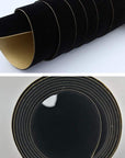 Self Adhesive Felt Fabric, Soft Velvet Drawer Liner, DIY Velvet Fabric for Art & Crafts, Jewelry Box Felt Liner, Solid Color Felt Wallpaper 15.8" X 158" (Black)