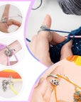 10 Pcs Crochet Rings Crochet Tension Rings for Finger Crocheting Knitting Adjustable Yarn Rings and 10 Pcs Stitch Marks with Plastic Box for DIY Craft