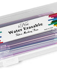 5 Colors Extra Fine Tip Water Erasable Fabric Marking Pen with 10 Free Refills for Cross Stitch, Embroidery, Sewing, Quilting