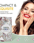 Tooth Gem Kit, DIY Crystals Jewelry Kit, 420PCS 24 Shapes Professional Fashionable Tooth Gems, Teeth Jewelry Starter Kit, Transparent