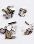 12 Sets Metal Zipper Latch Slider Retainer 3 Color