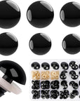 600Pcs Plastic Colored Safety Eyes and Noses for Amigurumi, 6Mm~14Mm