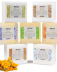 Melt and Pour Soap Base Sampler (7 Lbs) │ Assortment of 7 Bases (1Lb Ea) │ Clear, White, Goats Milk, Shea Butter, Oatmeal, Honey, Olive Oil │ Glycerin Soap Making Supplies