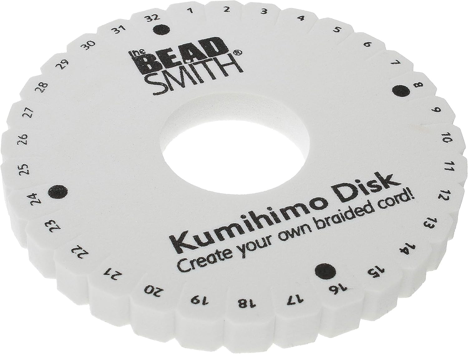 round Kumihimo Disk, 6 Inch Diameter, 3/8” Thick Dense Foam, Jewelry Tools for Braiding, 1 Disks