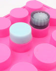 15 Holes Cylinder Silicone Mold for Handmade Soap Chocolate Jelly Pudding DIY Resin Mould Hole Dia: 1.5 Inch Vol: 20Ml Set of 2
