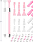 2 Pcs Diamond Painting Pen with 40 Pcs Diamond Painting Wax Diamond Painting Pen Replacement Wax Glue Diamond Art Accessories Tool Quickly Pick up Beads Gems for DIY Painting (Multiple Heads)