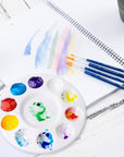 6 Pack Paint Tray Palettes, Plastic Paint Pallet for Kids Art Painting Palette for Painting or DIY Craft Class, White