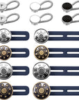 Pants Button Extender Shirt Collar Extenders: 8 Pcs Jeans Waist Silicone Button for Mens and Women - 6 Neck Extenders Dress Shirts