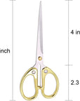 6.3-Inch All Stainless Steel Office Scissors,Ultra Sharp Blade Shears,Sturdy Sharp Scissors for Office Home School Sewing Fabric Craft Supplies Multipurpose Scissors