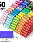 Oven-Bake Modeling Clay Kit - 50 Colors with 19 Tools, 10 Accessories - Non-Toxic, Non-Sticky - Ideal DIY Art Craft Gift for Kids & Adults