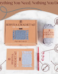 Absolute Beginner Crochet Kit for Adults - Learn to Crochet with Expert Video Tutorials - Includes All Essentials for Two Coasters - Perfect DIY Gift for Knitting and Crocheting Lovers