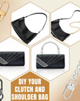 8 Pcs Purse Chain Strap Extender 16 Pcs Studs Rivets D Ring for Purse 7.9 Inch Flat Chain with Post Head Buttons Accessories with Hole Punch for DIY Wallet Handbags Tumblers Craft, 4 Colors