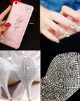 5040Pcs Clear Rhinestones for Crafts, Flatback White Nail Gems, Craft Glass Diamonds Stones with Tweezers and Picking Pen, SS6-SS20 Crystal
