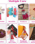 200Pcs Leather Keychain Tassels Bulk for Crafts, Acrylic Blanks, Charms, Earrings, Bracelets and Jewelry Making (40 Colors)