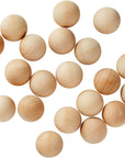 1.5 Inch Wooden Balls for Crafts, Unfinished round Wood Spheres for DIY Projects (20 Pack)