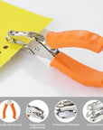 Single Hole Punch, HIA 1/4”Hole Puncher, Metal One Hole Puncher for Crafts with Ergonomic Silicone Handle, Paper Punch for Kids and Adults (Stylish Orange Color)