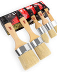 Chalk Wax Paint Brush 5Pcs Set Including 3 Small Paint Brushes for Furniture Painting and 2 Large Chalk Brushes, Bristle Paint Brushes Set Compatible with Annie Sloan Chalk Paint, Fusion Mineral Paint